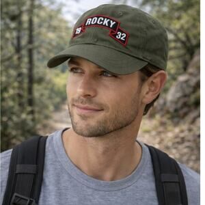 Rocky 1932 olive green baseball cap embroidered men's unisex hat outdoor